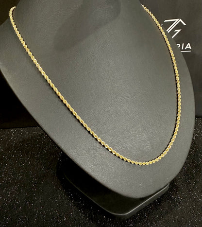 Cadena torzal oro 10 K 3 mm x 60 cm