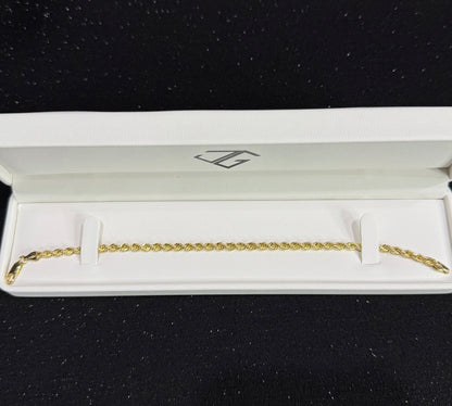 Pulso torzal oro 10 K 4 mm x 21 cm