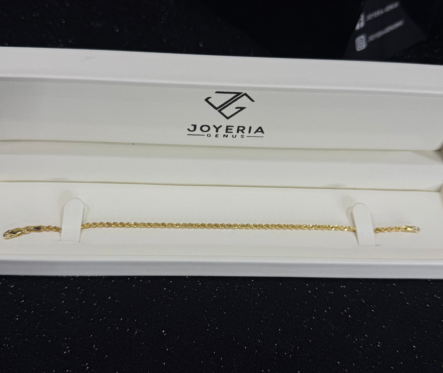 Pulso torzal oro 10 K 2 mm x 18 cm