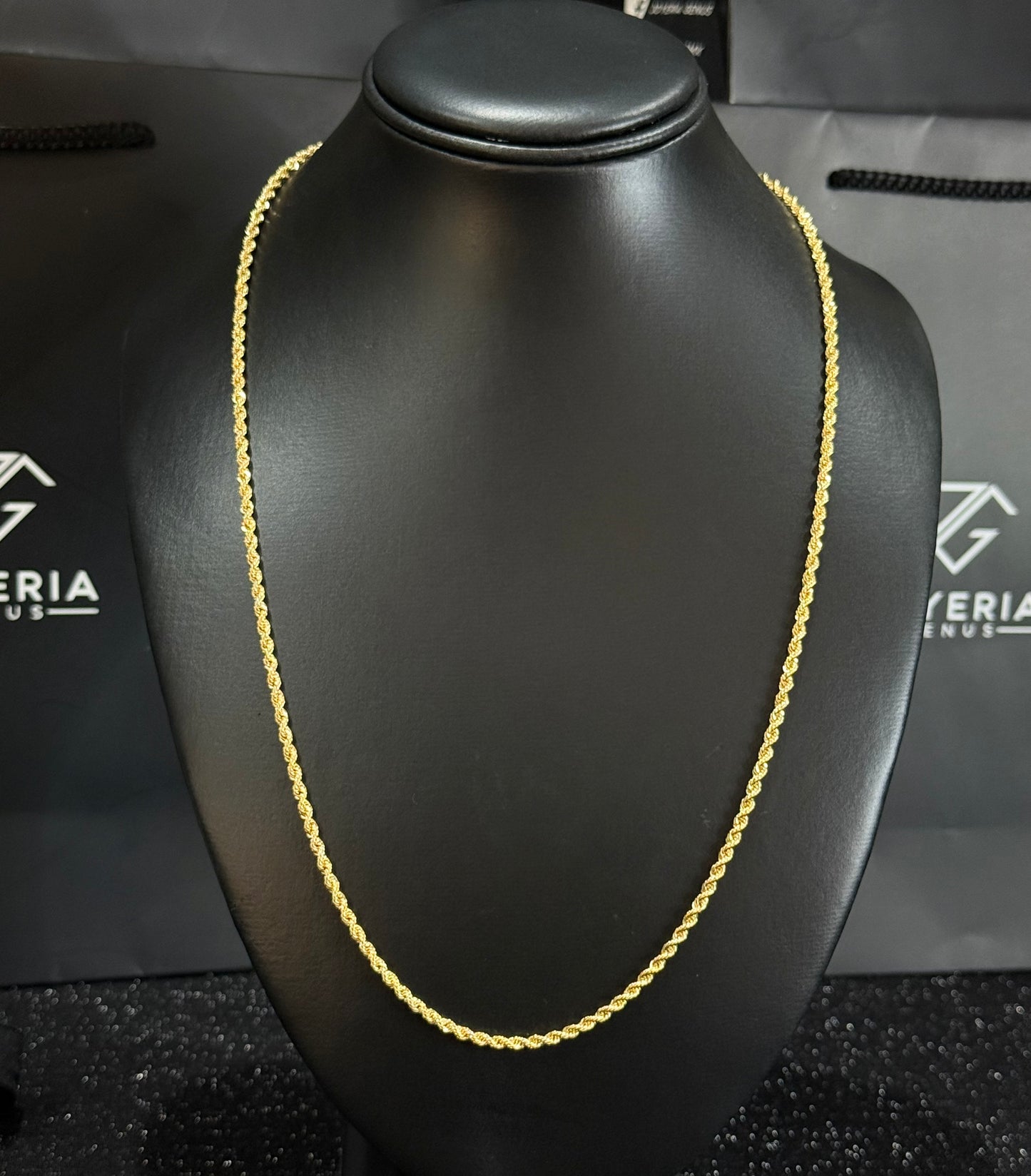 Cadena torzal oro 10 K 3 mm x 60 cm