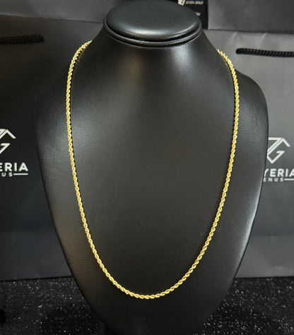 Cadena torzal oro 10 K 3 mm x 60 cm