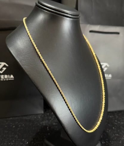 Cadena torzal oro 10 K 3 mm x 60 cm