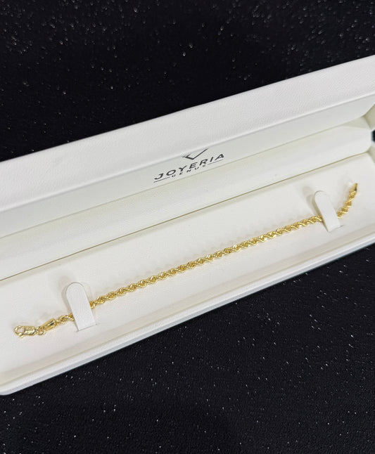 Pulso torzal oro 10 K 3 mm x 18 cm
