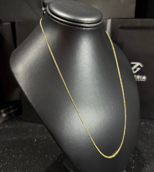 Cadena barbada 2 mm x 55 cm oro 10 K