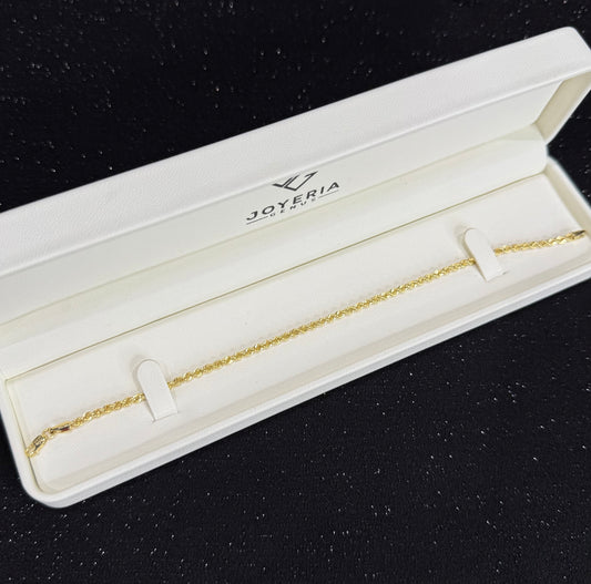 Pulso torzal oro 10 K 3 mm x 21 cm