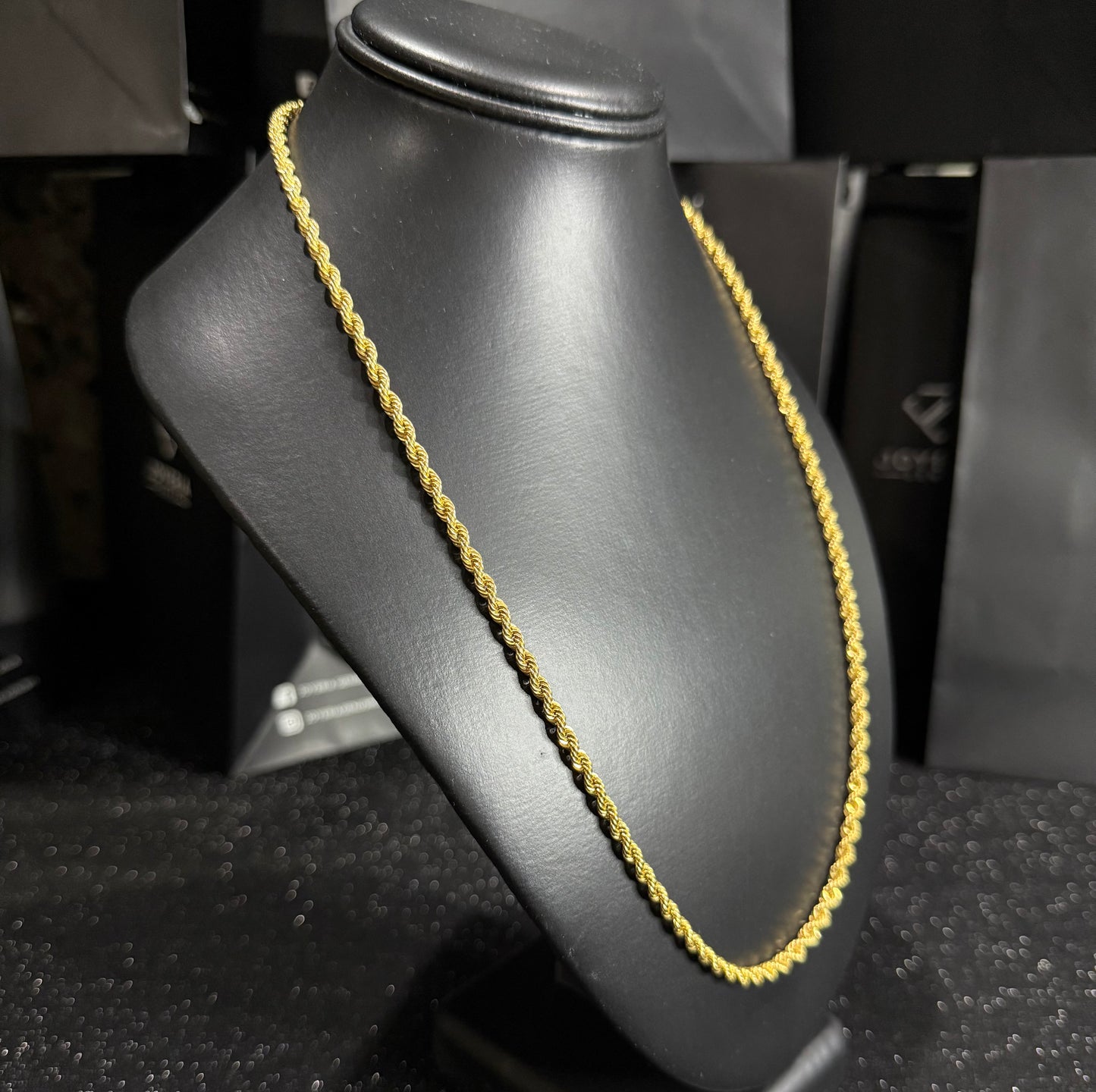 Cadena torzal oro 10 K 4 mm x 60 cm