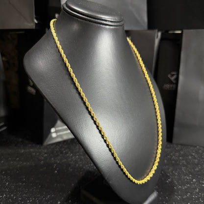 Cadena torzal oro 10 K 4 mm x 60 cm