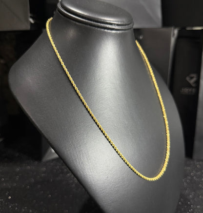 Cadena torzal oro 10K 2 mm x 50 cm