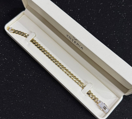 Pulso Monaco Chain oro 10 K 8 mm x 21 cm