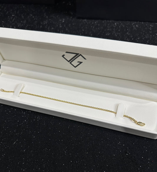 Pulso cuadros oro 10 K 1.5 mm x 21 cm